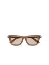 Zegna Taupe Acetate Sunglasses In Taupe