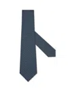 Zegna Cravate En Soie Bleu Sarcelle In Teal Blue
