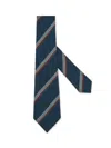 Zegna Classic Silk Tie In Teal Blue