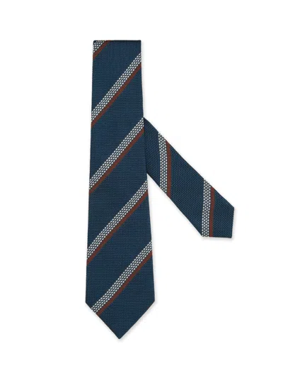 ZEGNA TEAL BLUE SILK TIE