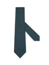 Zegna Classic Silk Tie In Teal Blue
