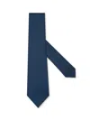 Zegna Teal Blue Silk Tie In Teal Blue