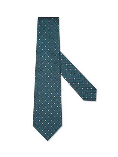 Zegna Teal Blue Silk Tie