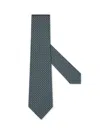 Zegna Teal Blue Silk Tie In Bleu Sarcelle