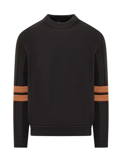 Zegna Tech Merino Sweater In Black