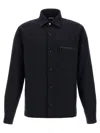 Zegna Padded Techmerino Shirt Jacket In Black