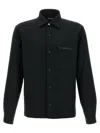Zegna Padded Techmerino Shirt Jacket In Black