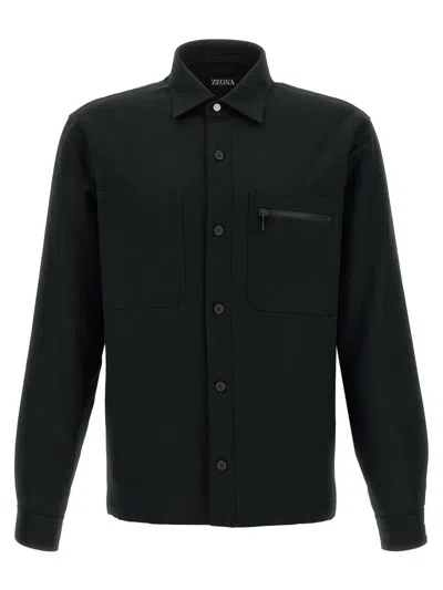 ZEGNA ZEGNA TECHMERINO OVERSHIRT