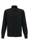 Zegna Padded Techmerino Shirt Jacket In Black