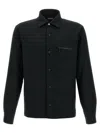 Zegna Padded Techmerino Shirt Jacket In Black