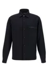 Zegna Padded Techmerino Shirt Jacket In Black