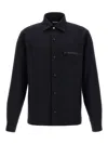 Zegna Techmerino Overshirt In Blue
