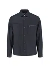 Zegna Padded Techmerino Shirt Jacket In Black
