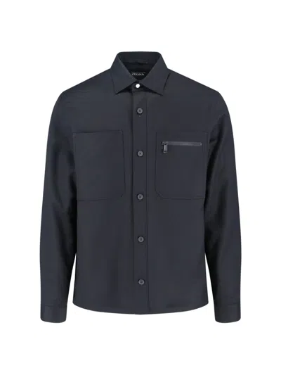 ZEGNA TECHMERINO WOOL SHIRT