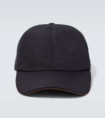 Zegna Technical Baseball Cap In Dark Grey