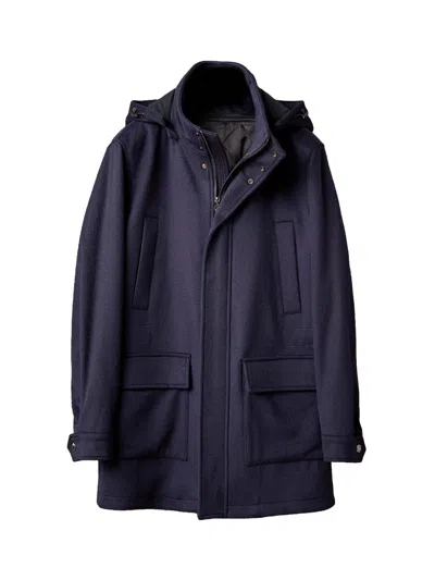 Zegna Technical Parka Navy In Multi