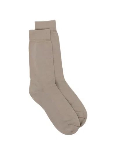 Zegna Terry-cloth Socks In Neutral