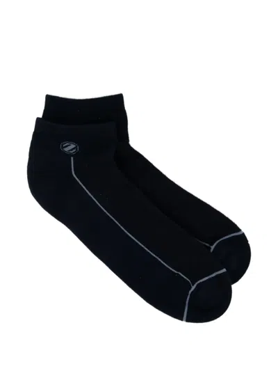 Zegna Terry-fabric Socks In Black
