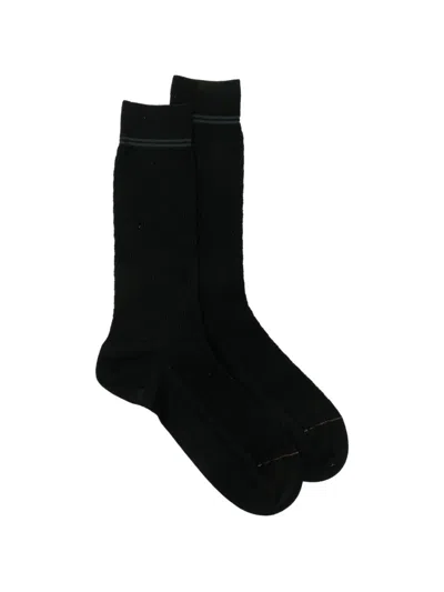 Zegna Texture First Socks In Black