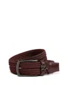 Zegna Tobacco Rayon Belt In Brown
