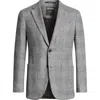Zegna Textured Cashmere, Silk & Linen Sport Coat In Grey