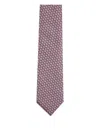 Zegna Textured-finish Silk Tie In Pink