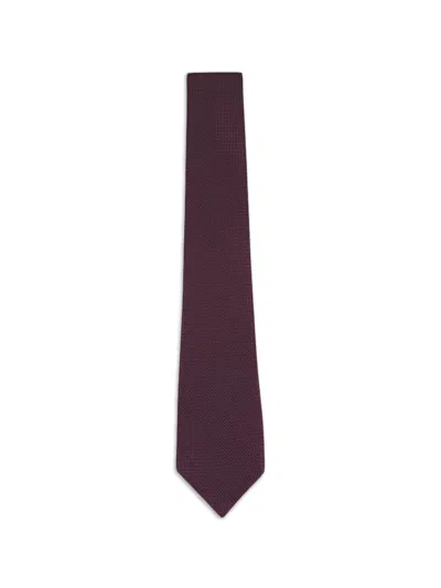 Zegna Textured Silk Tie In Metallic
