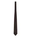 Zegna Textured Silk Tie In Black