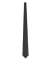 Zegna Textured Silk Tie In Black