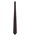 Zegna Textured Silk Tie In Brown