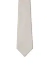 Zegna Textured Silk Tie In Neutrals