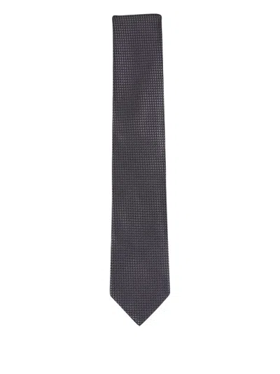 Zegna Textured Tie In Animal Print