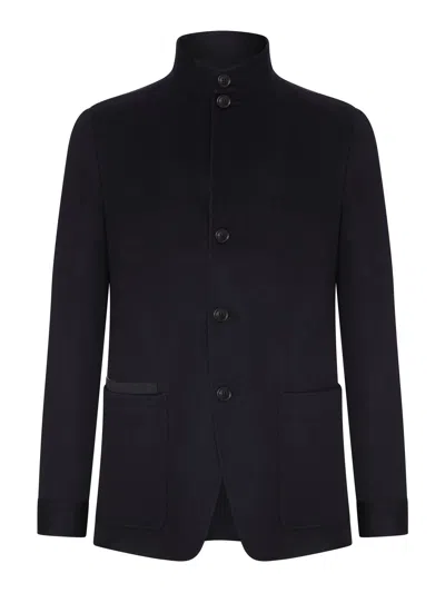 Zegna The Count Jacket In Cashmere Oasis In Black