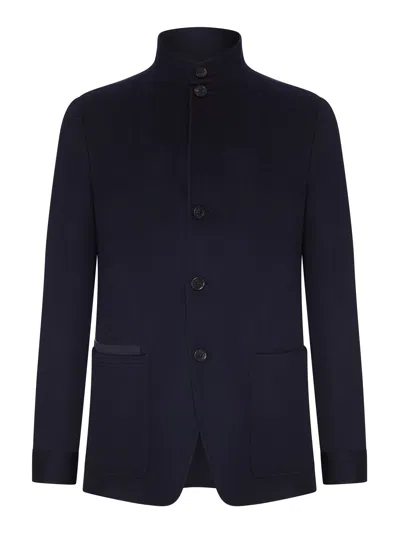 Zegna The Count Jacket In Cashmere Oasis In Blue