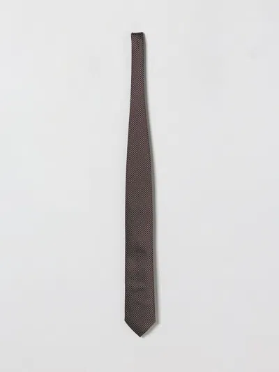 Zegna Tie Men In Burgundy