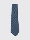 Zegna Geometric Pattern Tie Pointed Tip In Blue
