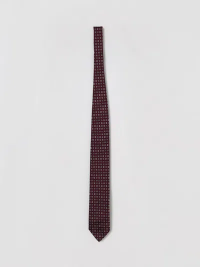 Zegna Tie Men  In Burgundy