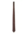 Zegna Silk Jacquard Tie In Brown