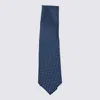 Zegna Geometric-pattern Tie In Blue
