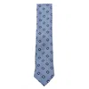 Zegna Patterned Ties With Pointed Tip And Texture In Blue