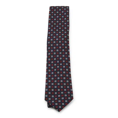 Zegna Ties Blue And Green In Multi