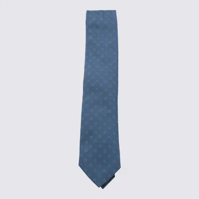 ZEGNA TIES BLUE AND GREEN