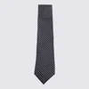 Zegna Geometric Pattern Tie Pointed Tip In Brown