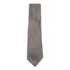 Zegna Geometric-pattern Tie In Brown