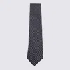 Zegna Geometric Pattern Tie Pointed Tip