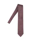 Zegna Slim Patterned Ties Pointed Tip In Brown