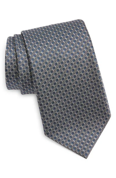 Zegna Ties Cento Fili Silk Jacquard Tie In Darkblue