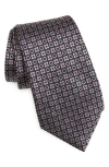 Zegna Ties Cinque Pieghe Silk Jacquard Tie In Pink