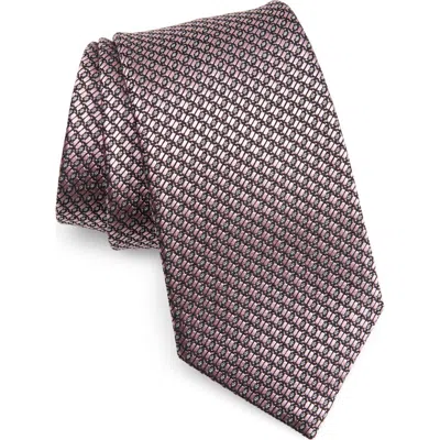 Zegna Ties Couture Grid Jacquard Silk Tie In Gray