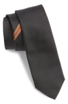 ZEGNA TIES DIAGONAL STRIPE MULBERRY SILK JACQUARD TIE